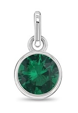 nice sterling silver cubic zirconia May birthstone baby charm